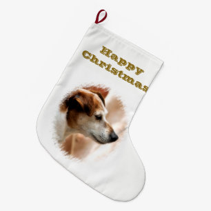 CALCETÍN NAVIDEÑO GRANDE JACK RUSSELL TERRIER DOG
