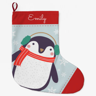 Calcetín Navideño Grande Jolly Penguin
