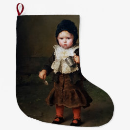 Calcetín Navideño Grande Joven Chica con una copa vacía (Ludwig Knaus)