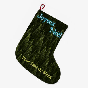 Calcetín Navideño Grande Joyeux Noё l - Coníferas