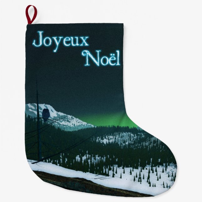 Calcetín Navideño Grande Joyeux Noё l - Noche silenciosa (Anverso)