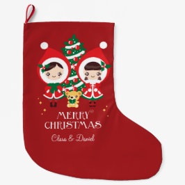 Calcetín Navideño Grande Kawaii Clara - navidad