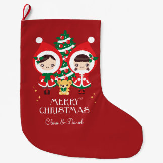 Calcetín Navideño Grande Kawaii Clara - navidad