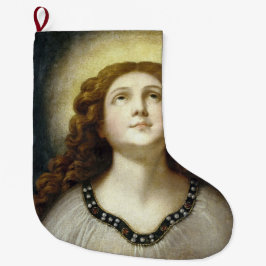 Calcetín Navideño Grande La Alma Bendita (Joven Religiosa Angelical)
