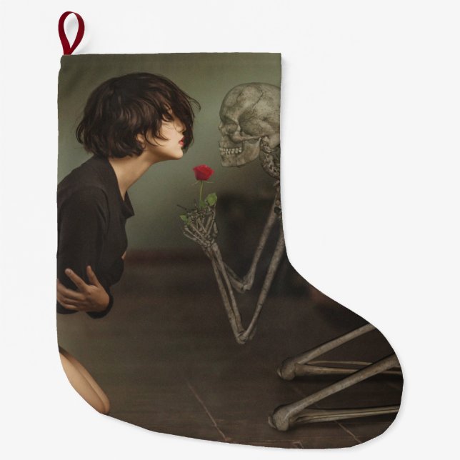 Calcetín Navideño Grande La muerte y la joven mujer (Anverso)