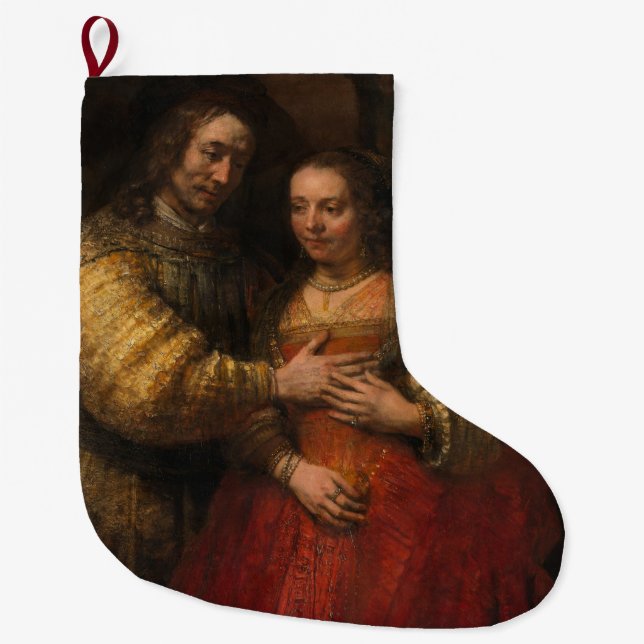 Calcetín Navideño Grande La novia judía (por Rembrandt) (Anverso)