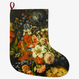 Calcetín Navideño Grande La vida con flores y fruta