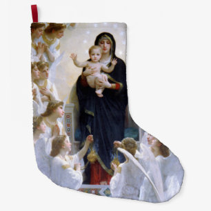 Calcetín Navideño Grande La Virgen con los Ángeles de William Adolphe Bougu
