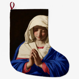 Calcetín Navideño Grande La Virgen María en la oración