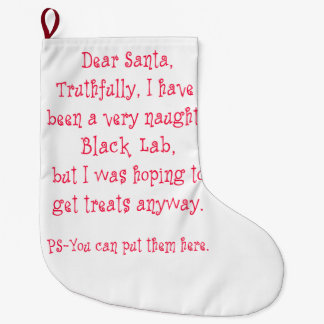 Calcetín Navideño Grande Laboratorio negro travieso
