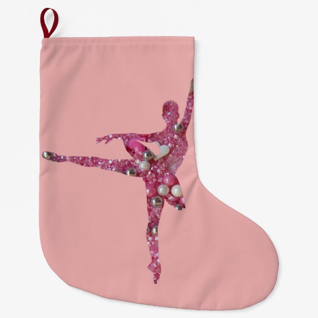 Calcetín Navideño Grande Leche de azúcar Ballerina (Anverso)