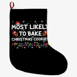 Calcetín Navideño Grande Lo Más Probable Es Que Los Navidades De Bake Cooki