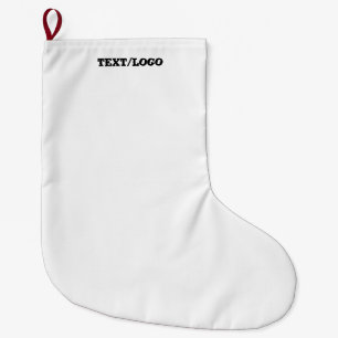 Calcetín Navideño Grande Logotipo personalizado elegante minimalista simple