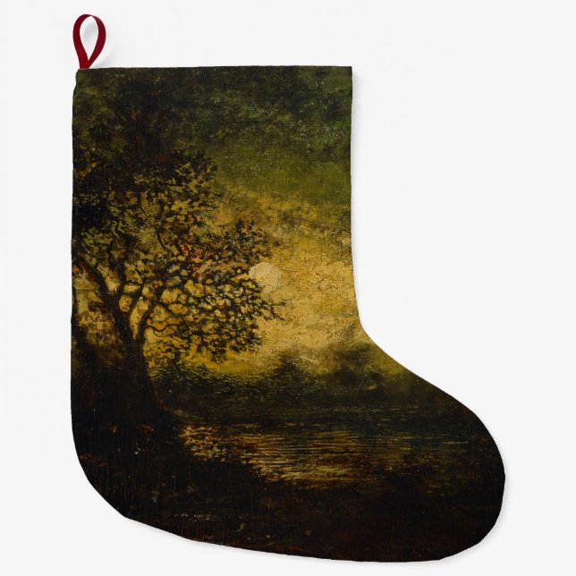 Calcetín Navideño Grande Luz de luna (por Ralph Albert Blakelock) (Anverso)