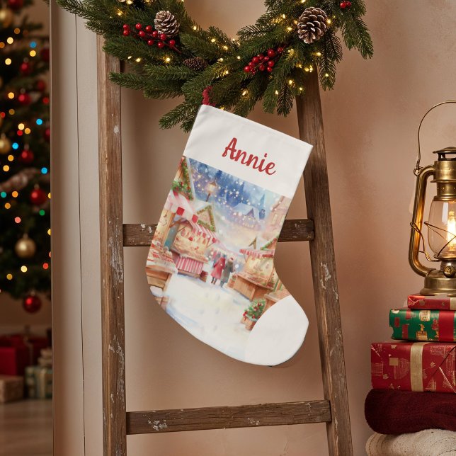 Calcetín Navideño Grande Magical Christmas Market (Subido por el creador)