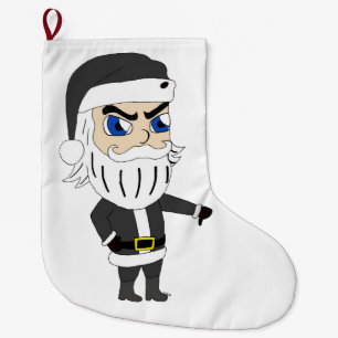 Calcetín Navideño Grande malo santa claus