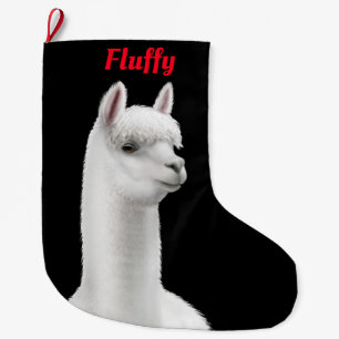 Calcetín Navideño Grande Media adaptable de la alpaca blanca del navidad