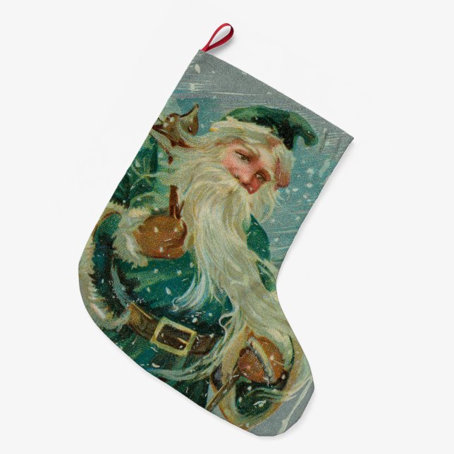 Calcetín Navideño Grande Media de Navidad (Frente (Colgado))