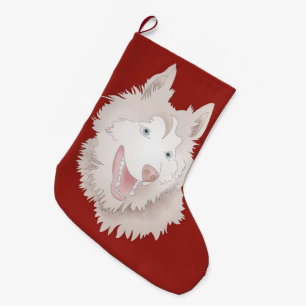 Calcetín Navideño Grande media del malamute