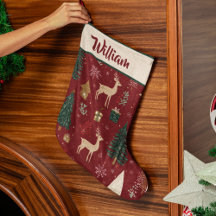 Medias de Navidad con Patrón Festivo Rojo