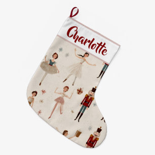 Calcetín Navideño Grande Medias de Navidad personalizadas de Cascanueces