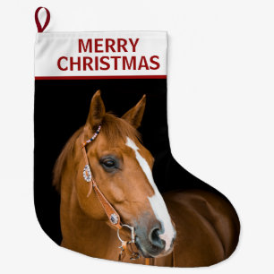 Calcetín Navideño Grande Medias de Navidad Quarterhorse