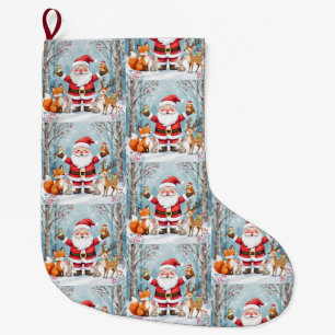 Calcetín Navideño Grande Medias de Navidad Regalo Festivo Elegante