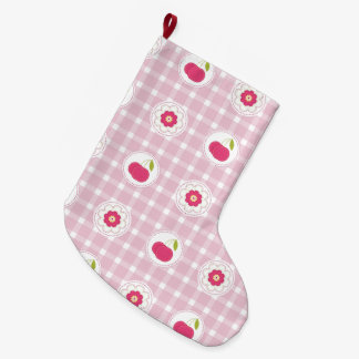 Calcetín Navideño Grande Medias de picnic de cereza