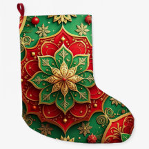 Medias Navideñas de Festa de Oro Rojo