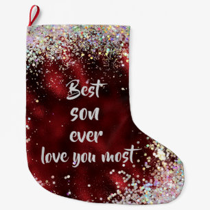 Calcetín Navideño Grande Mejor hijo