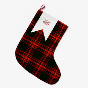 Calcetín Navideño Grande Menzies Caza de antigüedades Tartan Plaid Scottish