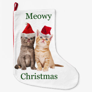 Calcetín Navideño Grande Meowy Navidades Navidades gatitos se levantan