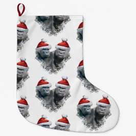 Calcetín Navideño Grande Merry Gorilla Christmas