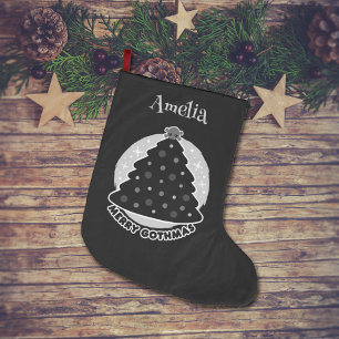 Calcetín Navideño Grande Merry Gothmas personalizado