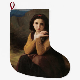 Calcetín Navideño Grande Mignon (Joven dulce francesa) (por Bouguereau)