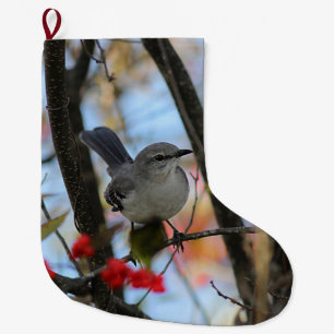 Calcetín Navideño Grande Mockingbird septentrional