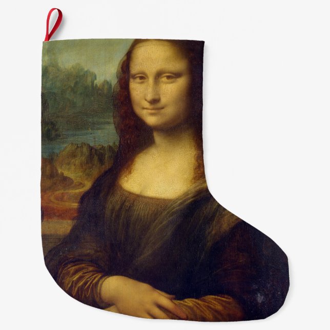 Calcetín Navideño Grande Mona Lisa (Anverso)