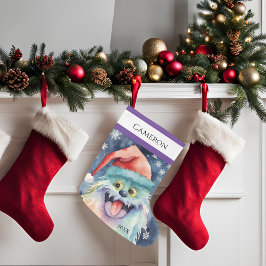 Calcetín Navideño Grande Monstruo colorido