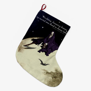 Calcetín Navideño Grande Mortalidad y la luna