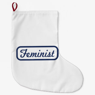 Calcetín Navideño Grande Mujer feminista Power Vintage T Shirt Tee Gift
