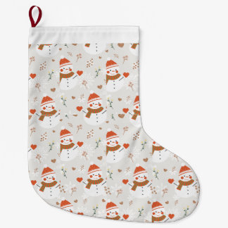 Calcetín Navideño Grande ⛄ muñeco de nieve