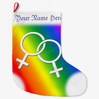 Calcetín Navideño Grande Navidad del orgullo gay que almacena medias del