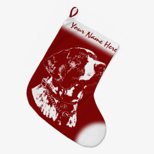 Calcetín Navideño Grande Navidad del perro del indicador que almacena