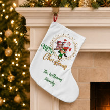Navidad Personalizada Feliz Santa y Duendes