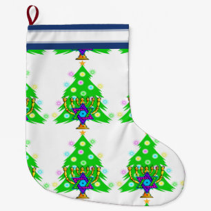 Calcetín Navideño Grande Navidad y Jánuca