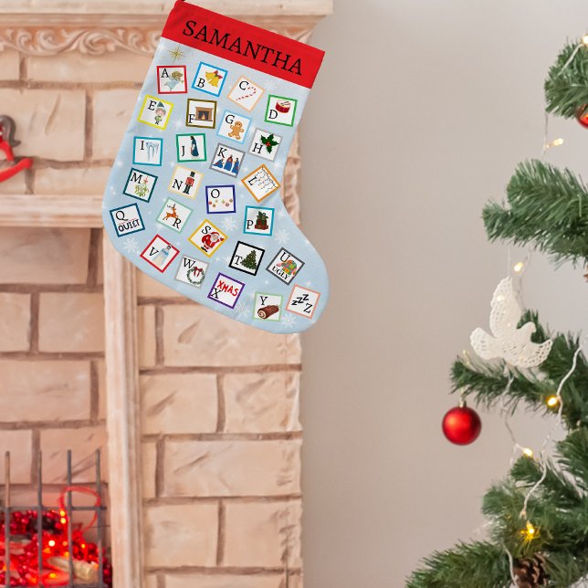 Calcetín Navideño Grande NAVIDADES ABC Stocking (Subido por el creador)