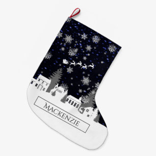 Calcetín Navideño Grande Navidades Aldeas Personalizadas