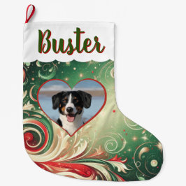 Calcetín Navideño Grande Navidades alzándose con cualquier foto, persona o 