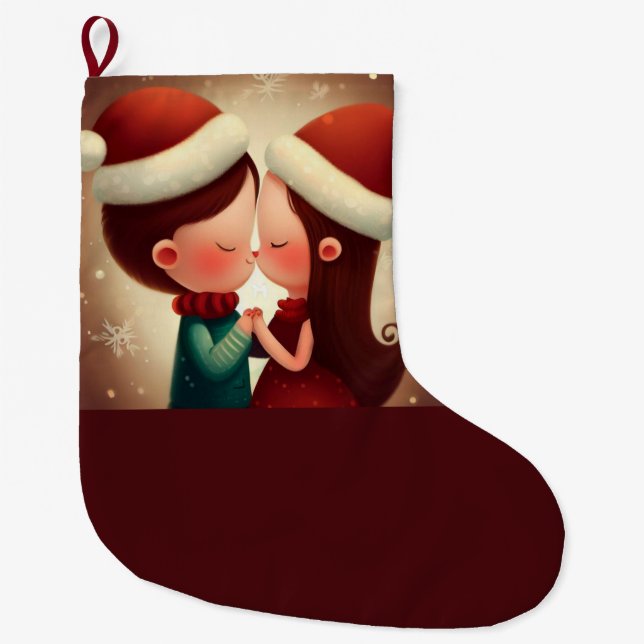 Calcetín Navideño Grande Navidades Amor 2 (Anverso)