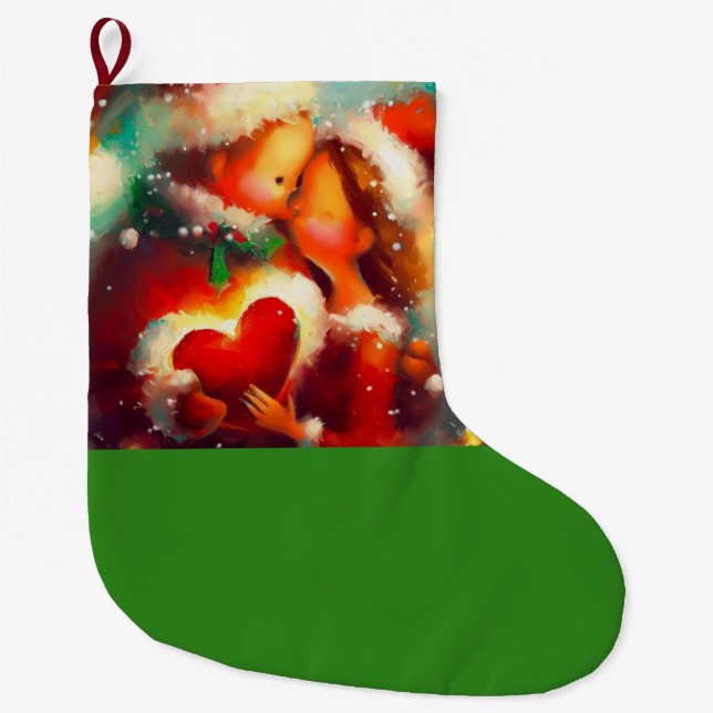 Calcetín Navideño Grande Navidades Amores 3 (Anverso)